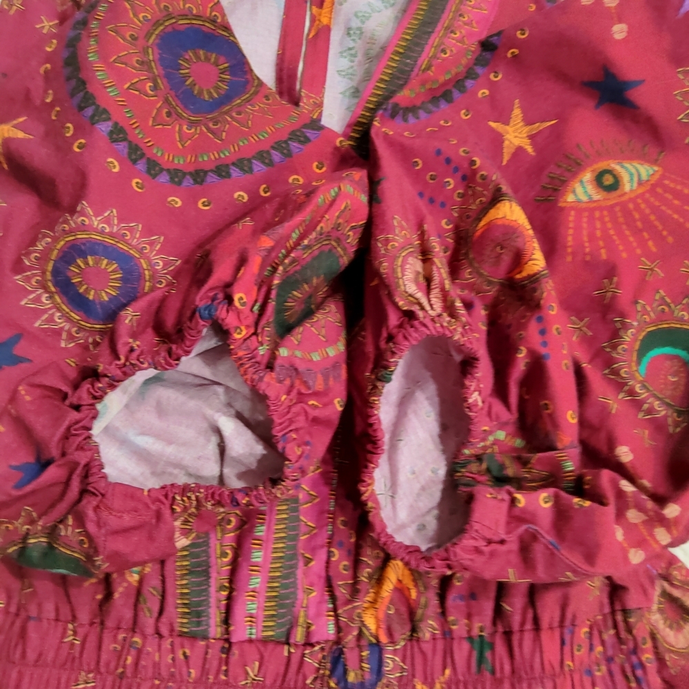 FARM Rio Vibrant Red Patterned Jumpsuit - Picture 11 of 13